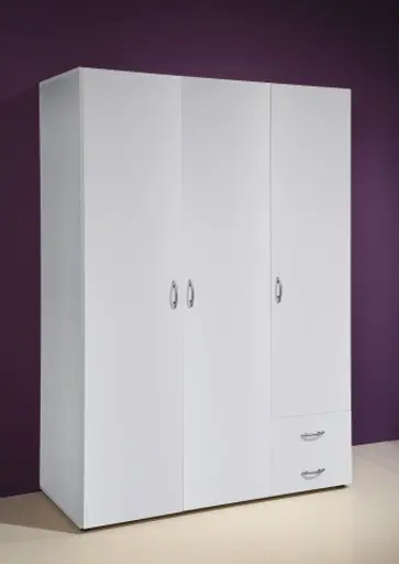 Drehtürenschrank- B ca. 120 cm, Weiß