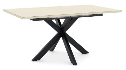 Esstisch - ausziehbar, LB ca. 160x90 cm, Kaschmir, Schwarz