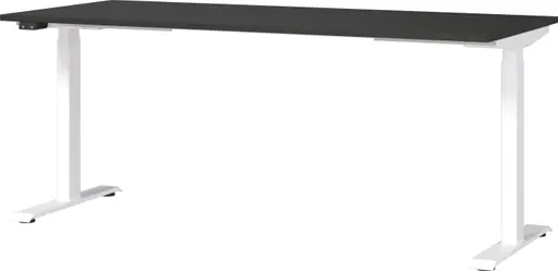 Schreibtisch GELI - höhenverstellbar, LB ca. 180x80 cm, Graphit, Weiß