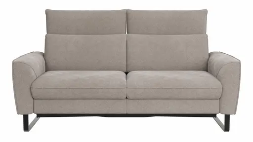 Sofa Avela - 2-Sitzer inkl. Sitzvorzug motorisch und Kopfteil verstellbar, Stoff, Bisquit