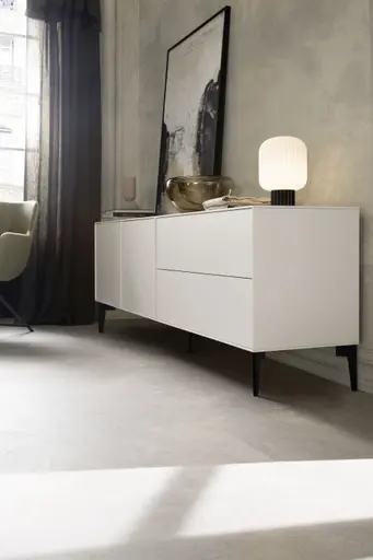 Sideboard Casello - BHT ca. 225x74x47 cm, Lack Matt, Olivgrün