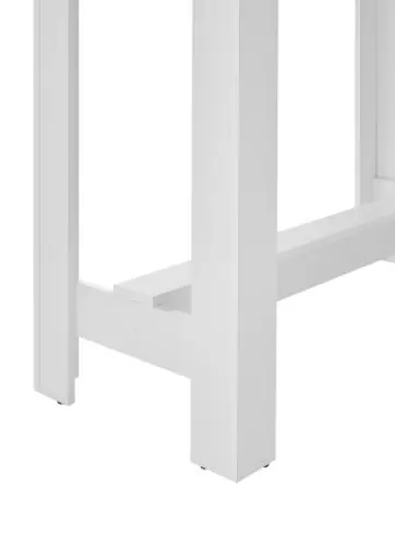 Bartisch - LB ca. 115x50 cm, Betonoptik, Weiß