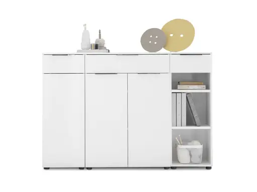 Büroschrank - B ca. 80 cm, Weiß