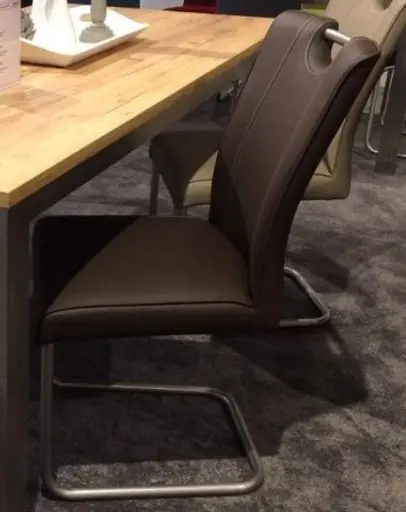 Freischwinger - Leder, Dunkelbraun