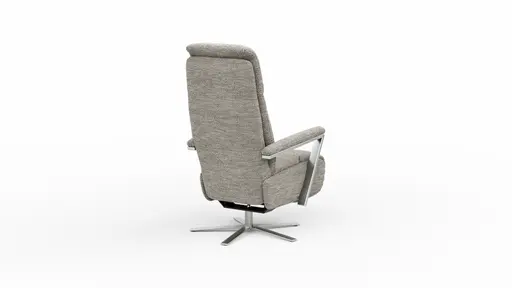   Drehsessel Enno Lazyline - Größe L inkl. Relaxfunktion, Stoff, Silber