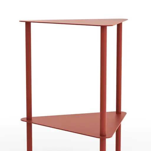 Beistelltisch Dagny - BHT ca. 40x55x40 cm, Dreieckig, Metall, Camparirot