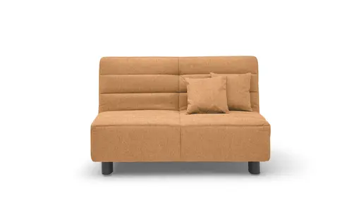 Funktionssofa EASY Optik D - 2-Sitzer, 140 cm inkl. Schlaffunktion, Stoff, Gelb