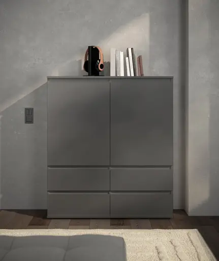 Highboard - B ca. 116 cm, Anthrazit