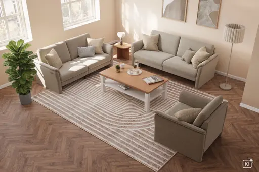 Sofa Gomera - 2,5-Sitzer, Stoff, Sandbeige