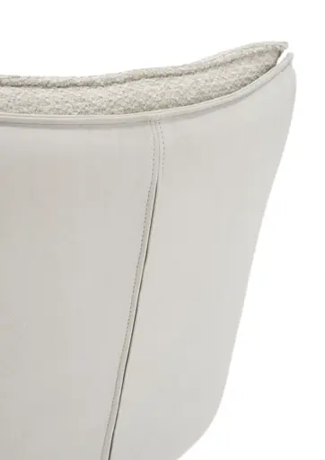 Stuhl MANDY - drehbar, Stoff, Silbergrau