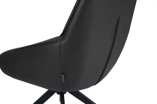 Stuhl MANON - drehbar, Stoff, Schwarz