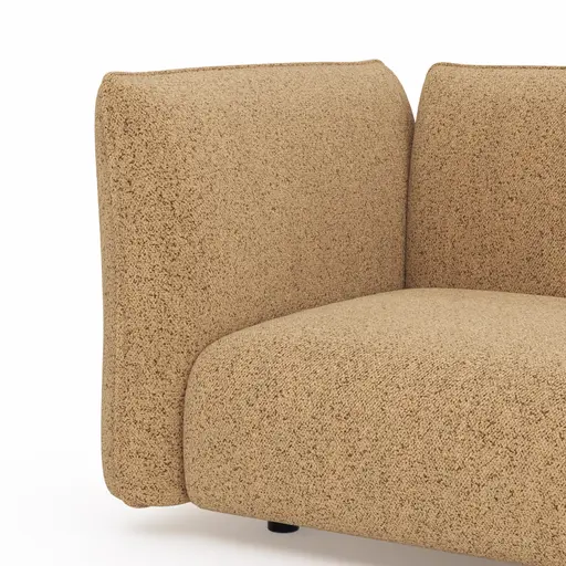 Sofa Motone - 3-Sitzer, Stoff, Kurkuma