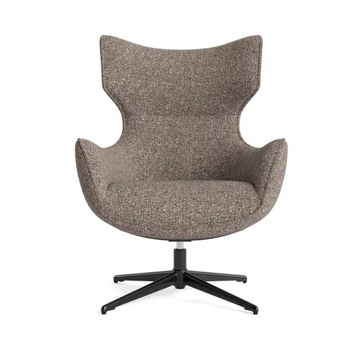 Sessel Elgora - drehbar, Stoff, Mocca