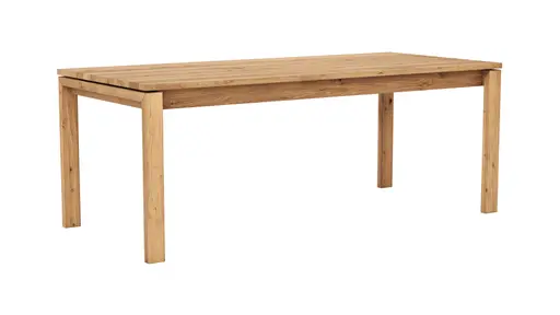 Esstisch Farmingdale - ausziehbar, Platte mit gerader Kante, LB ca. 200x90 cm, Eiche massiv, natur geölt
