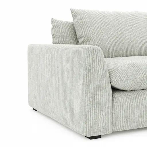 Sofa Ulf - 3,5-Sitzer, Cord, Hellgrau