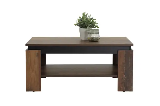 Couchtisch - LB ca. 90x60 cm, Vintage Dekor, Schwarz