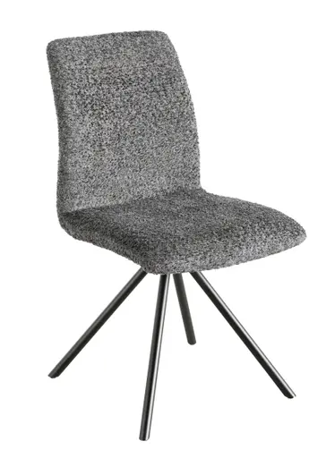 Stuhl Sedana - drehbar, Stoff, Dunkelgrau