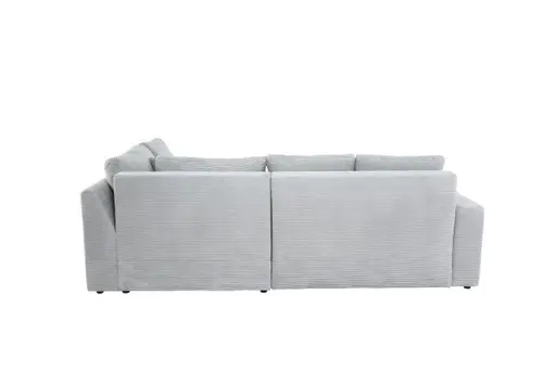 Ecksofa JANIS - 2,5-Sitzer, Ecke rechts inkl. Schlaffunktion , Stoff, Hellgrau