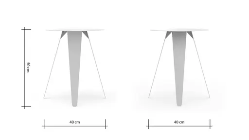 Beistelltisch Signe - BHT ca. 40x50x40 cm, Lack, Beige
