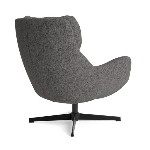 Sessel Erya - drehbar, Stoff, Anthrazit
