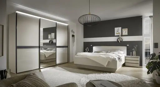 Nachtkonsole - mit 3 Schubkästen, Sandglas, Sand Dekor