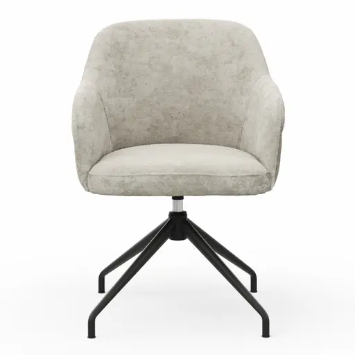 Stuhl Litchfield - drehbar und höhenverstellbar, Stoff, Hellgrau