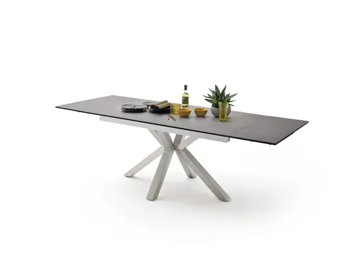 Esstisch - ausziehbar, LB ca. 160x90, Keramik, Anthrazit