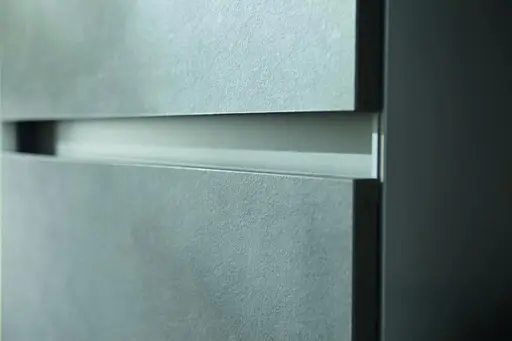 Inselküche 52.210 GL 1 520, Beton Schiefergrau Nachbildung