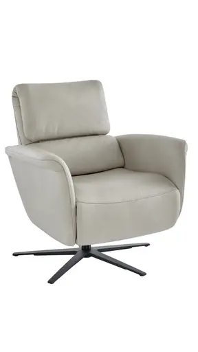 Relaxsessel Rafaela 2.0 - Kopfteil, Rückenlehne und Fußteil verstellbar, Leder, Champagner