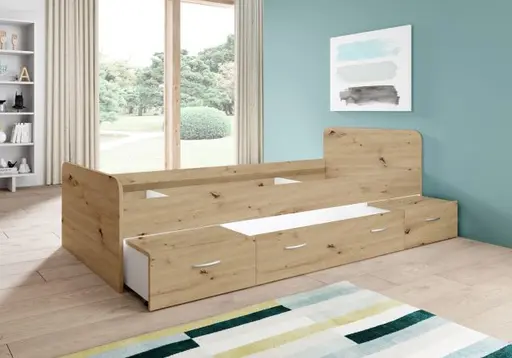 Kojenbett - Liegefläche ca. 90x200 cm, Artisan Eiche Nachbildung