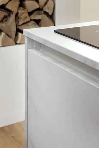 Inselküche 51.220 CO 6 524, Stahlblau