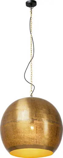 Hängeleuchte- höhenverstellbar, DH ca. 60x56 cm, Stahl, Messing beschichtet, Gold