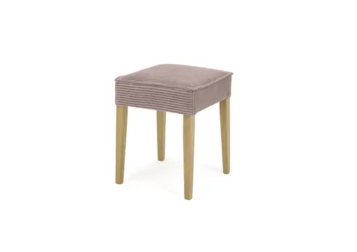 Hocker  SITTING TOGETHER_L- Stoff, Rosa, Eiche Natur
