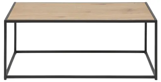 Couchtisch - LB ca. 100x50 cm, Wildeiche Nachbildung, Schwarz