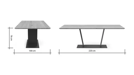 Esstisch Belfast - LB ca. 220x100 cm, Eiche massiv, legno geölt