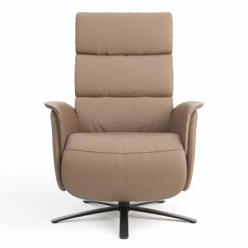 Relaxsessel Amila - Größe M, inkl. 2-motorischer Relaxfunktion und Kopfteilverstellung, Leder, Rauchbraun