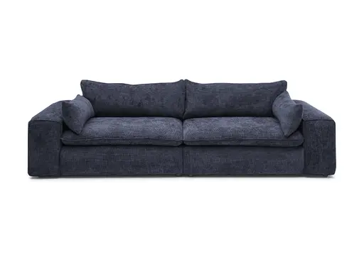 Sofa - 3-Sitzer, Stoff, Dunkelblau