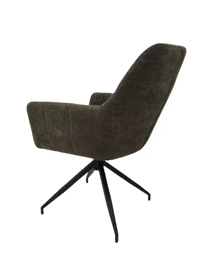 Armlehnstuhl MARYBEL - drehbar, Stoff, Grün