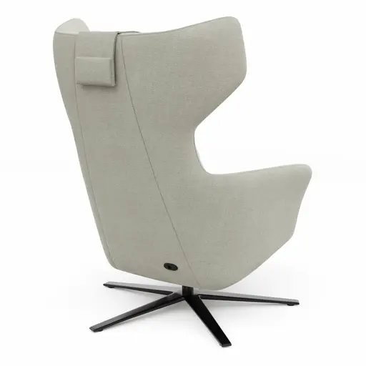 Drehsessel Houston Relax - Größe M, inkl. Relaxfunktion (motorisch), Aufstehhilfe und Kopfstütze, Stoff, Natur