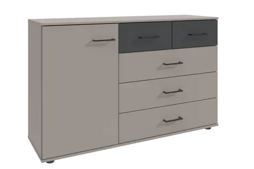 Kommode- Hellgrau, Graphit