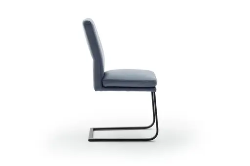 Freischwinger Valloni, Leder, Hellblau