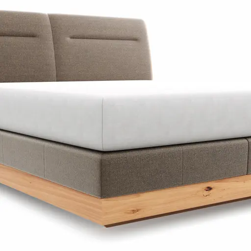 Boxspringbett Alpin Luxe - Liegefläche ca. 180x200 cm, Stoff, Braun