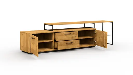 Lowboard Savannah - Aufsatz rechts, Wildeiche massiv, natur geölt