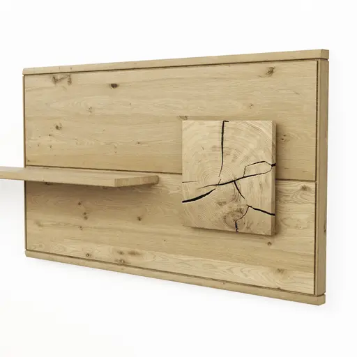 Wohnwand Amora - Wildeiche massiv bianco