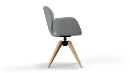 Armlehnstuhl Saltino - Stoff, Hellgrau