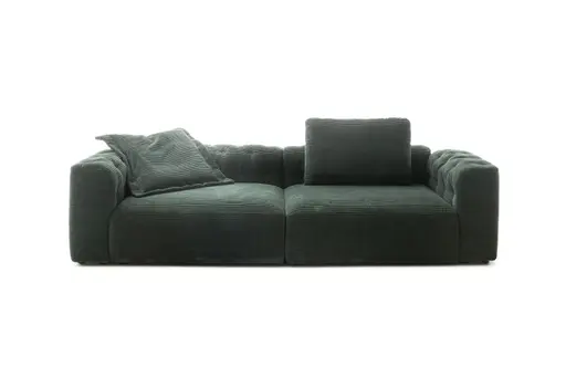 Sofa - 2-Sitzer, Stoff, Grün