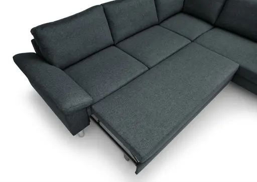 Ecksofa COOL - 2,5-Sitzer mit Ecke rechts, Querschläfer, Stoff, Anthrazit