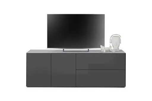 Lowboard - B ca. 181 cm, Anthrazit, Keramikoptik