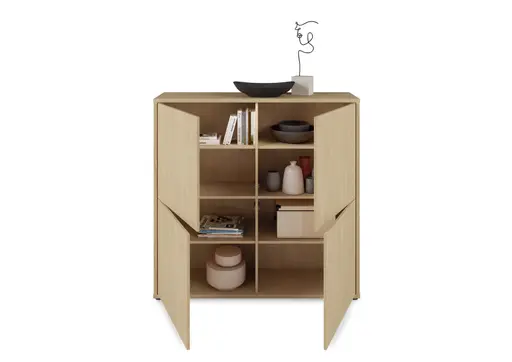 Kommode FAID- B ca. 124 cm, Sandeiche Dekor