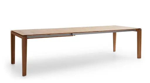 Esstisch 3400 - ausziehbar, LB ca. 200x100 cm, Asteiche massiv, Geölt, Gedrehter Fuss